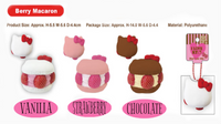 Hello Kitty Strawberry Danish & Berry Macaron squishy series